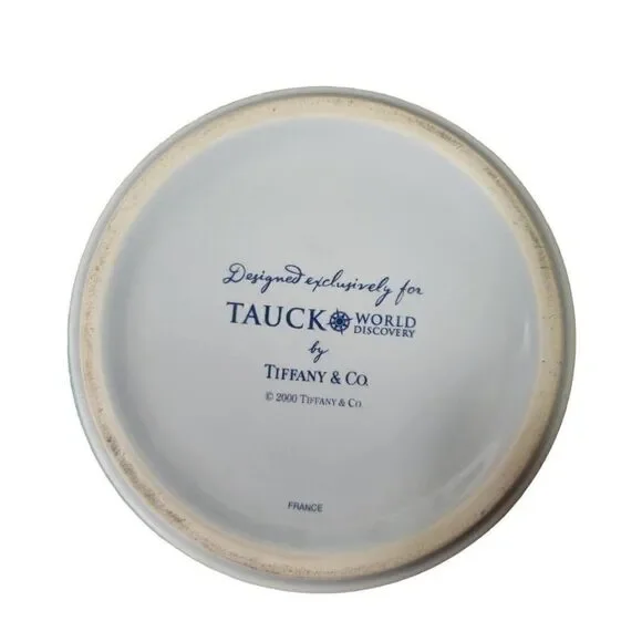 Tiffany & Co Tauck World Discovery Map Porcelain Powder Jewelry Trinket Box